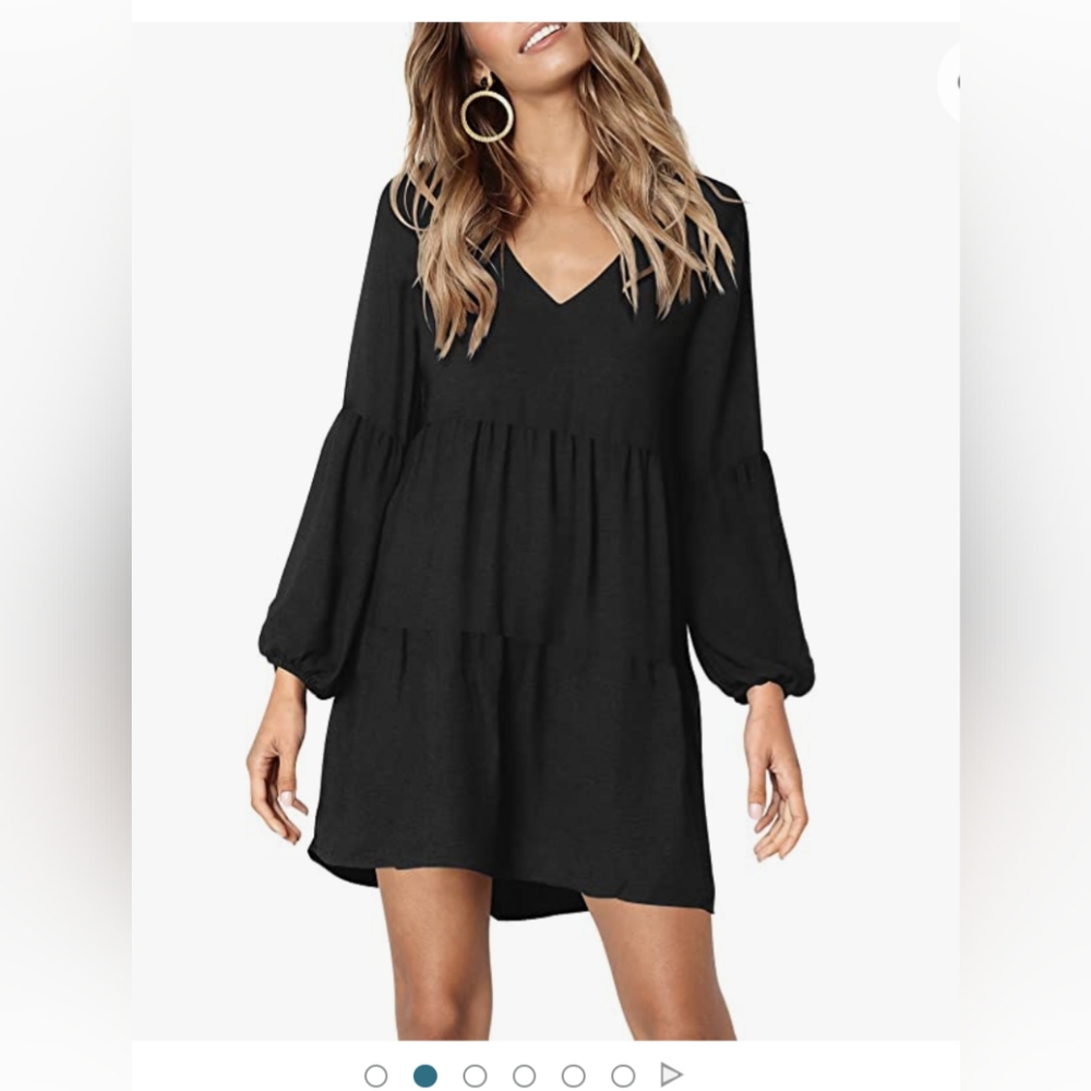 Black swing shift tunic dress